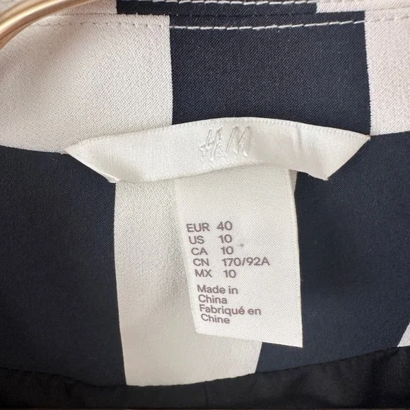 H&M Navy and White Striped Blazer - Picture 7 of 13